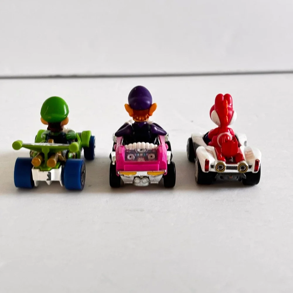 Hot Wheels‎ Mario Kart Diecast Car Lot Luigi Waluigi Yoshi 1/64 Scale Nintendo